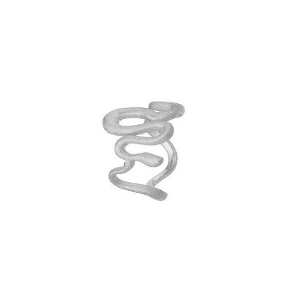Aagaard slange fingerring i mat 925 sterlingsølv med snoet design.
